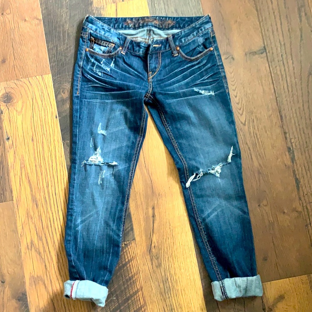 Express Ultra Skinny Destroyed Jeans Size 2